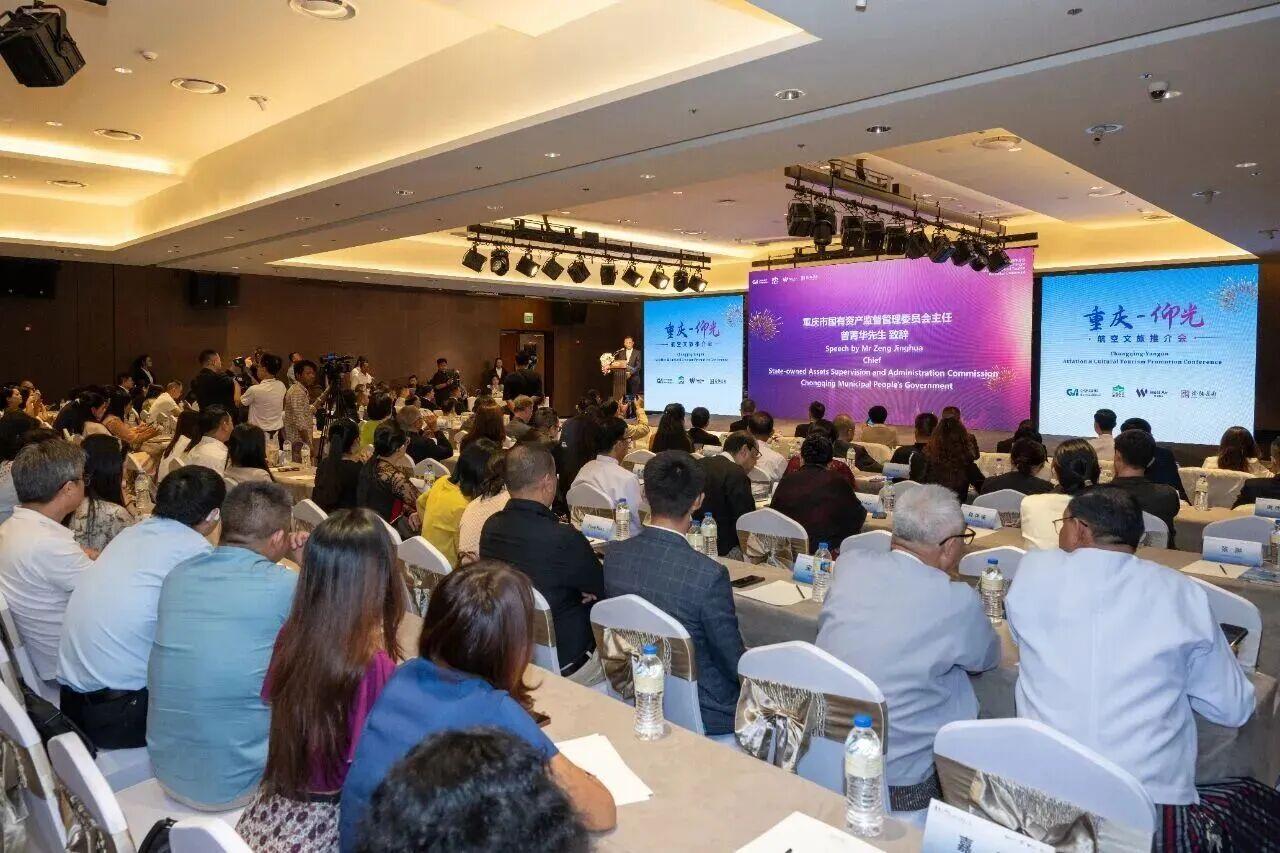 盈科缅甸受邀参加重庆-仰光客运航线首航仪式及航空文旅推介会